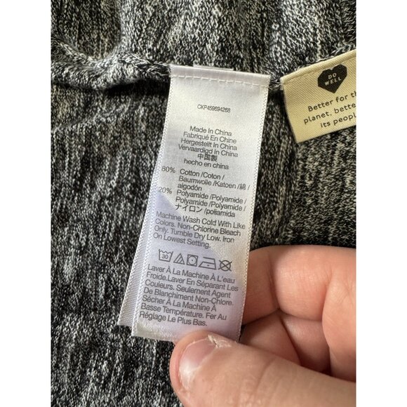 Madewell Cardigan Size Small Marled Panda Open Front Cardigan Sweater Pocket NWT - Picture 11 of 15